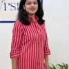 Red Stripe South Cotton Shirt Kurti