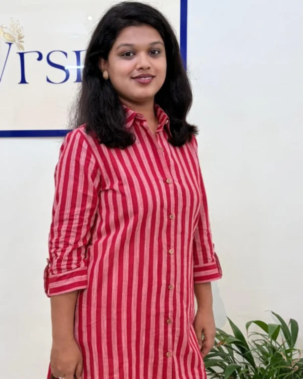Red Stripe South Cotton Shirt Kurti