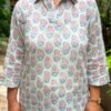Pastel Mint Hand Block Print Mul Cotton Short Kurti