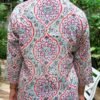 Product5 Greyish Sage Green Hand Block Print Mul Cotton Short Kurti