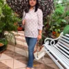 Pastel Mint Hand Block Print Mul Cotton Short Kurti