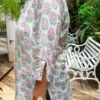 Pastel Mint Hand Block Print Mul Cotton Short Kurti