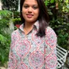 Product6 (1) Greyish Sage Green Hand Block Print Mul Cotton Short Kurti
