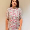 Pink Silk Cotton Straight Long Kurti