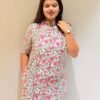Pink Silk Cotton Straight Long Kurti