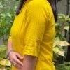 Yellow South Cotton A-Line Kurti (2) Yellow South Cotton A-Line Kurti